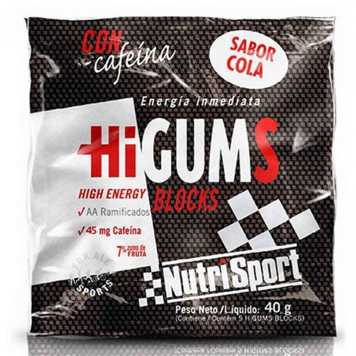 [해외]NUTRISPORT 단위 콜라 에너지 구미 HiGums With Caffeine 40g 1 1138344370 Black