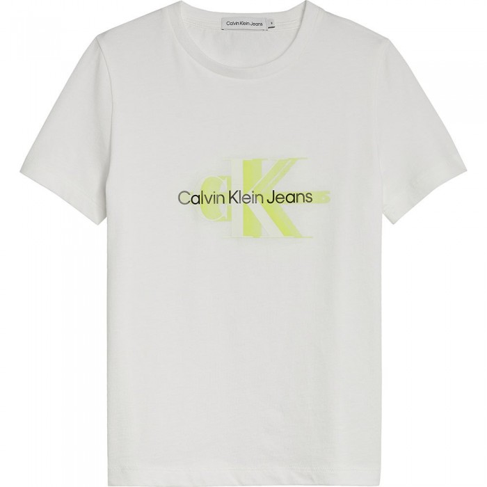 [해외]캘빈클라인 JEANS Perforated Glow Monogram Long Sleeve T-Shirt 15139088588 Bright White