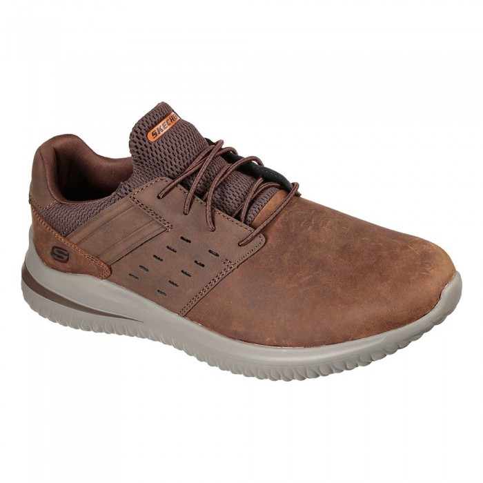 [해외]스케쳐스 Delson 3.0 운동화 139109101 Dark Brown Leather Synthetic