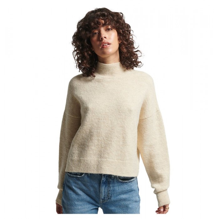 [해외]슈퍼드라이 스웨터 Vintage Essential Mock 넥 139030022 Ecru