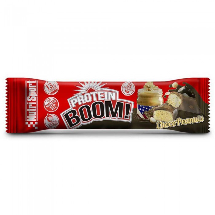[해외]NUTRISPORT 단위 초콜릿과 땅콩 단백질 바 프로tein Boom 49g 1 14138344399 Red