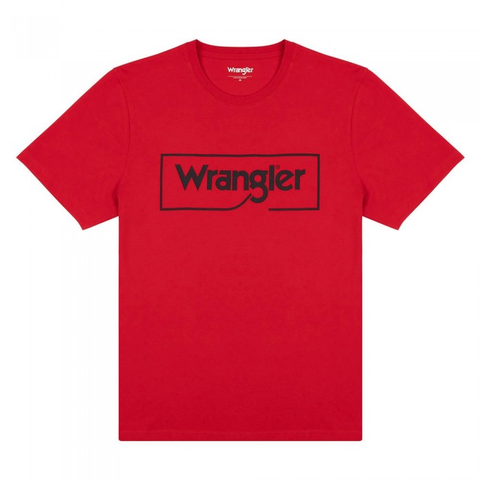 [해외]랭글러 프레임 로고 반팔 티셔츠 139030551 Red