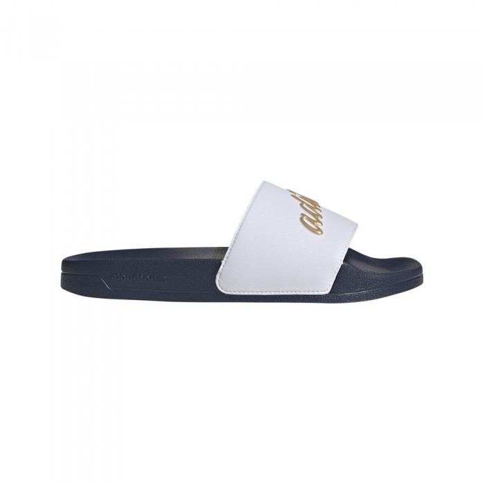 [해외]아디다스 Adilette Sandals 10138423927 Ftwr White / Gold Metalic / Shadow Navy