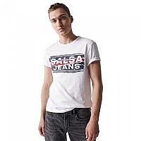 [해외]SALSA JEANS Slim Branding Effect 반팔 티셔츠 139015260 White