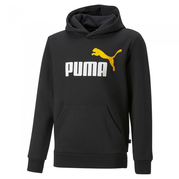 [해외]푸마 스웨트 셔츠 Essentials+ 2 Col Big 로고 Fl 15139002425 Puma Black / Tangerine