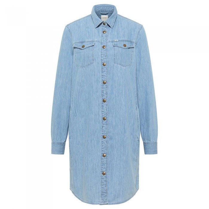 [해외]LEE 반팔 짧은 드레스 셔츠139042625 Washed Blue
