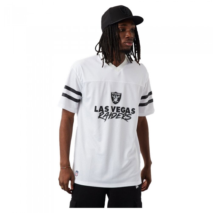 [해외]뉴에라 Las Vegas Raiders NFL Script Mesh Short Sleeve T-Shirt White / Black