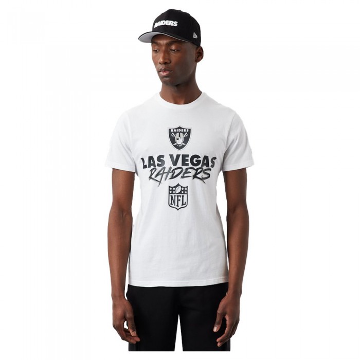 [해외]뉴에라 Las Vegas Raiders NFL Script Short Sleeve T-Shirt White / Black