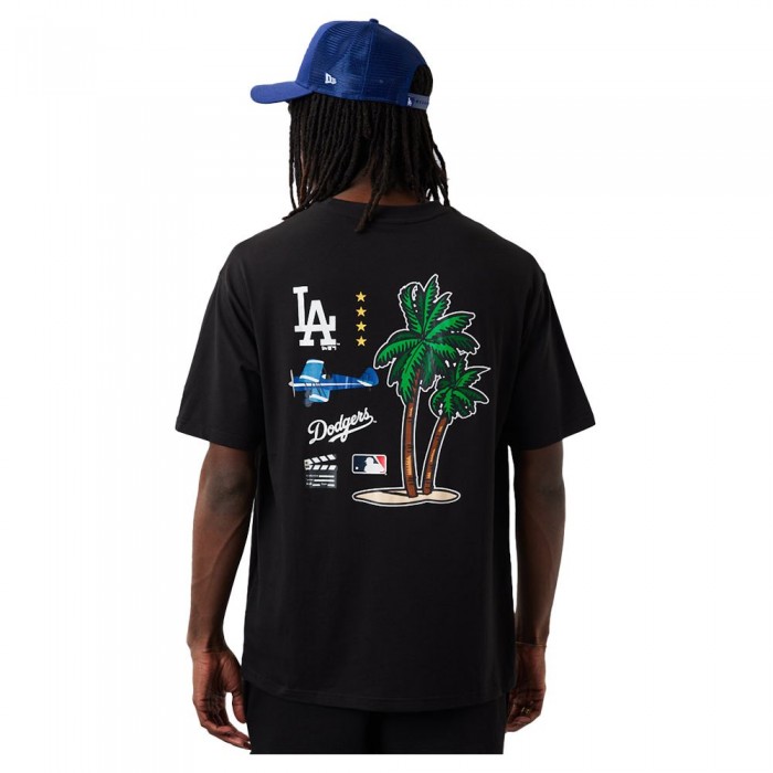 [해외]뉴에라 Los Angeles Dodgers Mlb City Oversized Short Sleeve T-Shirt Black / White