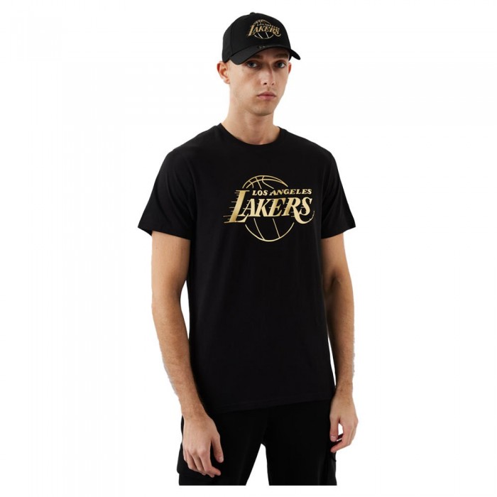 [해외]뉴에라 Los Angeles Lakers NBA Foil Short Sleeve T-Shirt Black