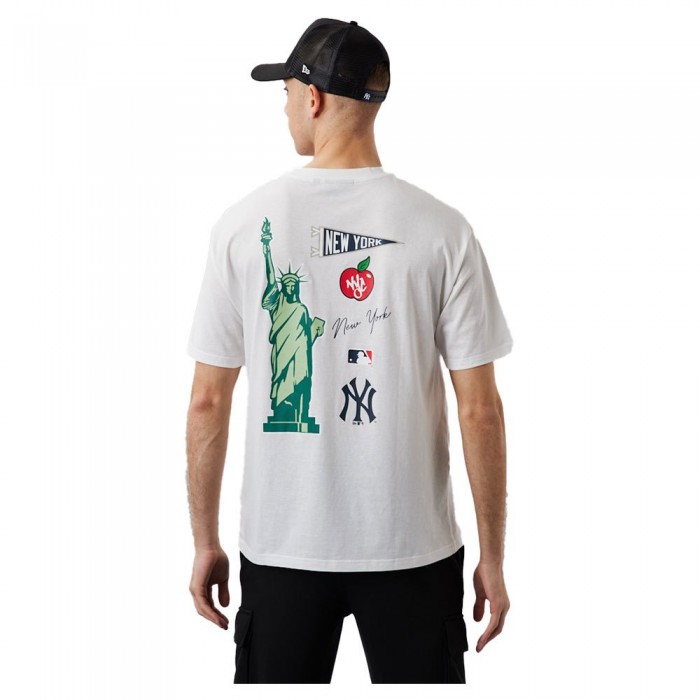 [해외]뉴에라 New York Yankees MLB City Oversized Short Sleeve T-Shirt White / Navy
