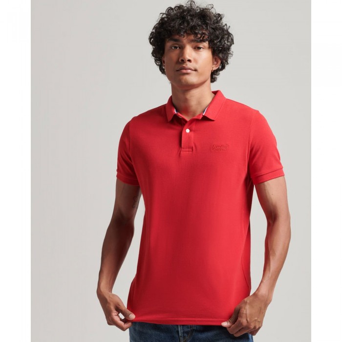 [해외]슈퍼드라이 Classic Pique 반팔 폴로 셔츠 139029615 Rouge Red