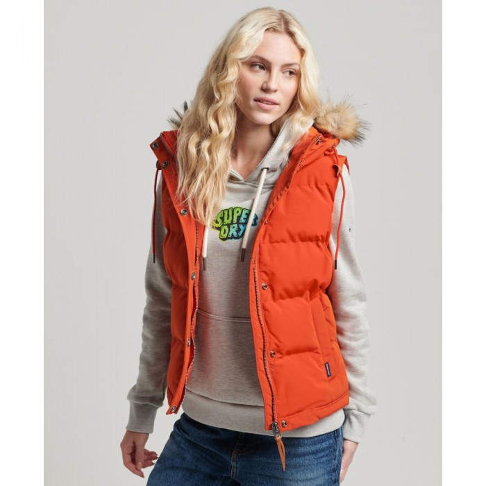 [해외]슈퍼드라이 조끼 Vintage Everest Faux Fur 139030028 Pureed Pumpkin