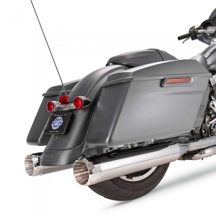 [해외]S&S CYCLE 4.5´´ MK45 Thruster Harley Davidson FLHR 1750 ABS 로드 King 107 13 Ref:550-0665 슬립온 머플러 9139170751 Chrome