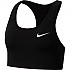 [해외]나이키 Dri Fit Swoosh 미디엄 임팩트 스포츠 브라 4137982973 Black / Black / White