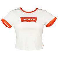 [해외]리바이스 Graphic Ringer 미니 티셔츠 138899391 Bright White / Orange Rust Rib