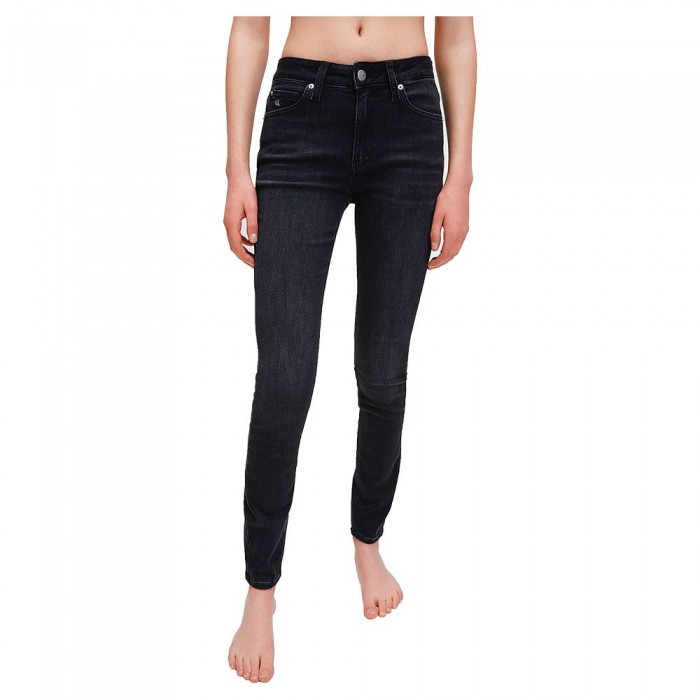 [해외]캘빈클라인 JEANS Skinny Mid Waist Jeans Washed Black