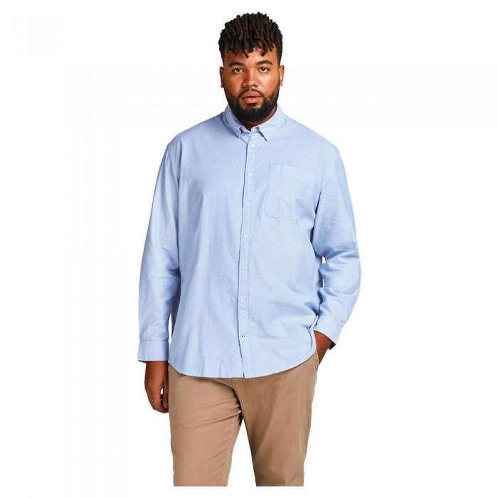 [해외]잭앤존스 긴 소매 셔츠 Oxford 139190347 Cashmere Blue / Size Plus Fit