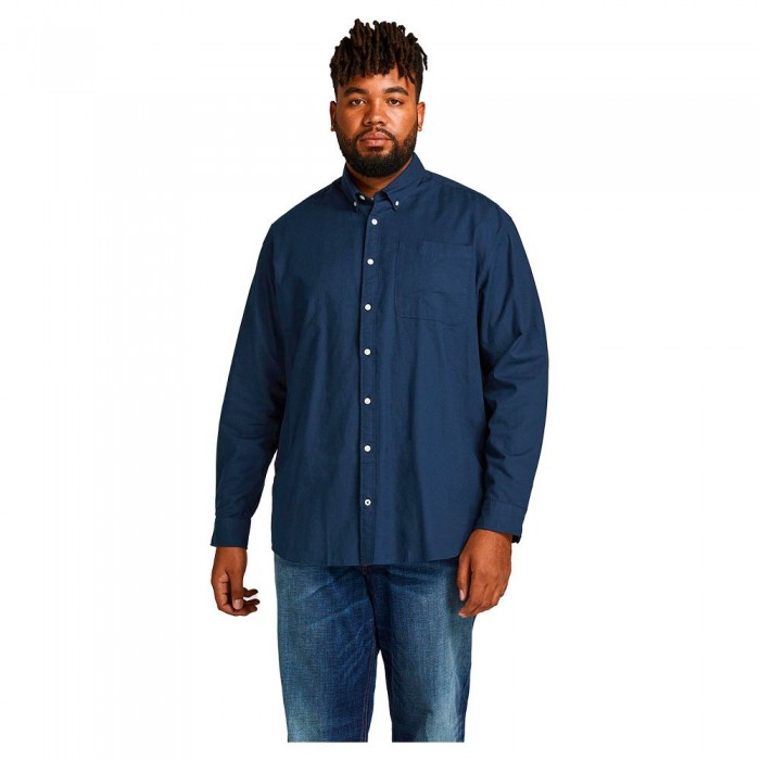 [해외]잭앤존스 긴 소매 셔츠 Oxford 139190348 Navy Blazer / Size Plus Fit