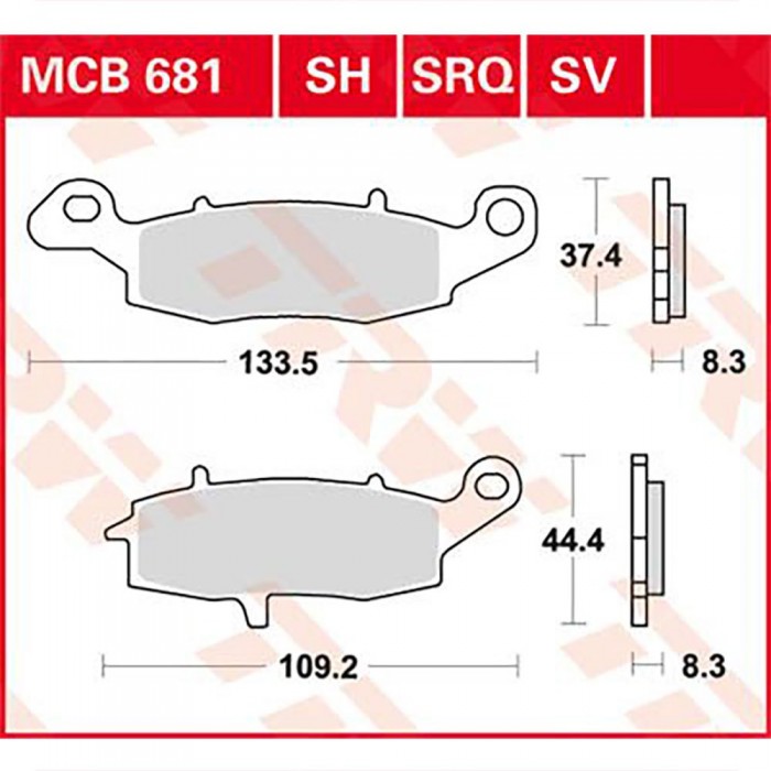 [해외]TRW MCB681SV 소결 브레이크 패드 9139180857