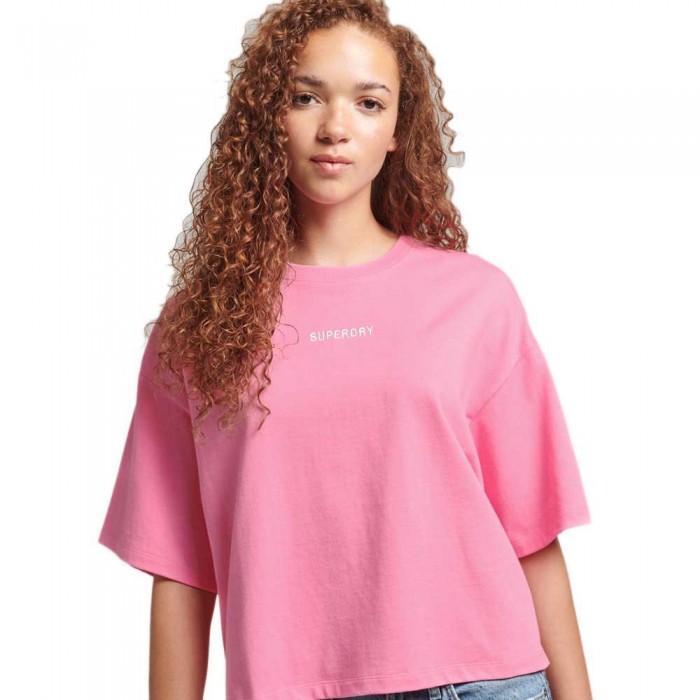 [해외]슈퍼드라이 Code Micro 로고 티셔츠 139200295 Marne Pink