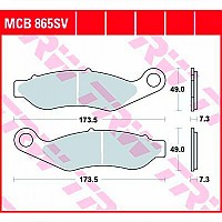 [해외]TRW 퍼포먼스 Street Harley Davidson Flhtcutg 1690 Trike Tri Glide Ultra Classic 14 소결 브레이크 패드 9138857796 Black