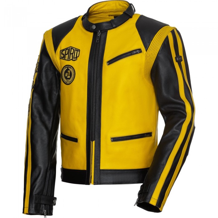 [해외]SPIRIT MOTORS 가죽 재킷 Classic 4.0 9139221140 Black / Yellow