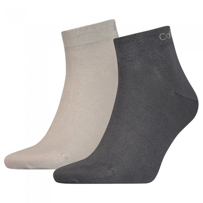 [해외]캘빈클라인 701219842 Quarter Socks 2 Pairs Grey Combo