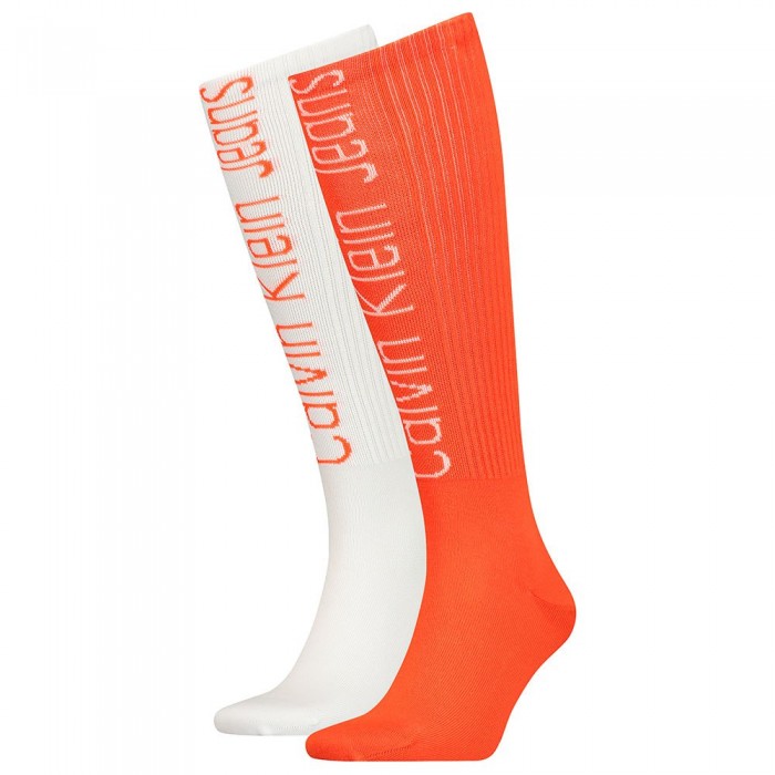 [해외]캘빈클라인 701219860 Long Socks 2 Pairs Orange Combo