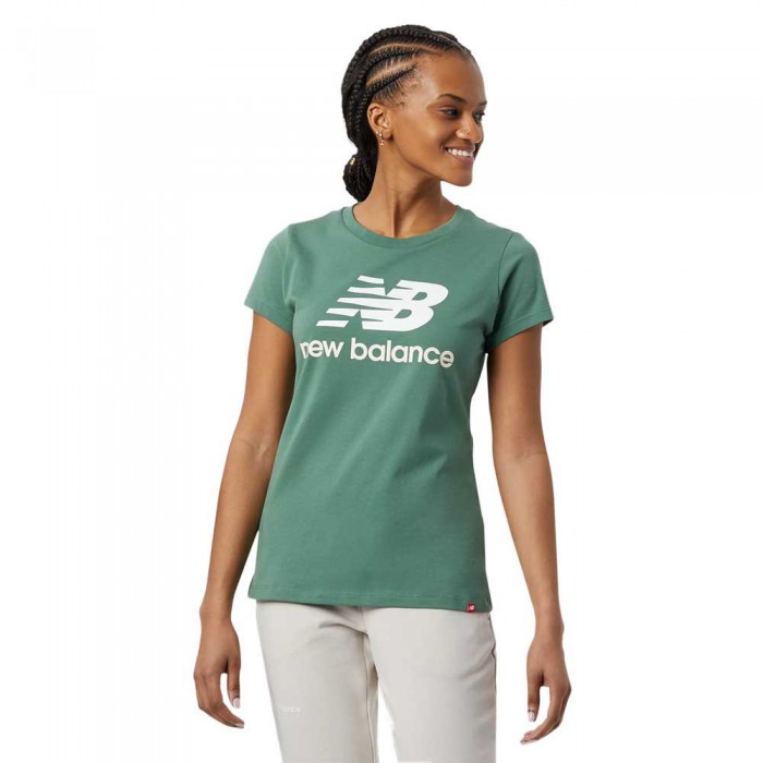 [해외]뉴발란스 Essentials Stacked Logo Short Sleeve T-Shirt Jade
