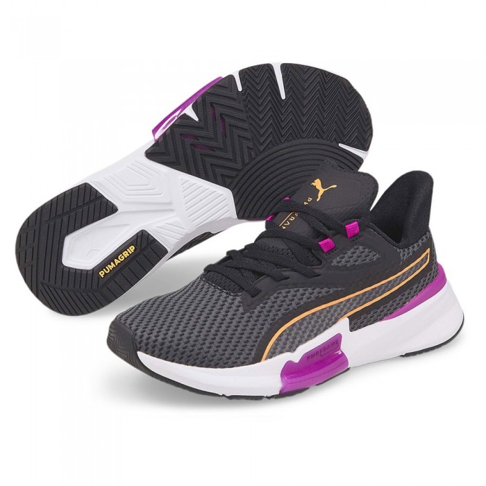 [해외]푸마 Power Frame Running Shoes 6138523098 Puma Black / Deep Orchid / Neon Citrus