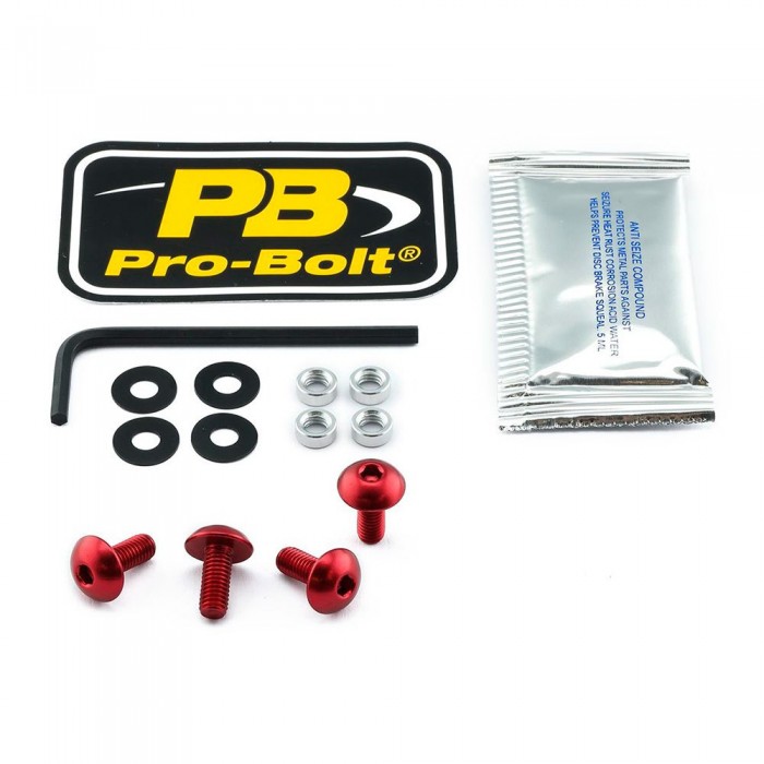 [해외]PRO BOLT 앞유리 나사 SCR 4/CO SK410R 9139078946 Red