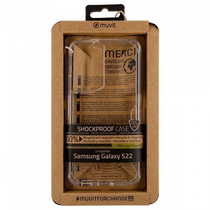[해외]MUVIT FOR CHANGE 덮개 RecycleTeck Shockproof 2m Galaxy S22 5G 139273645 Clear