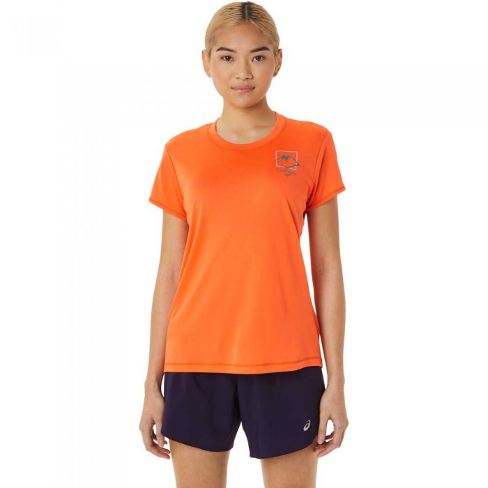[해외]아식스 Fujitrail 로고 반팔 티셔츠 6139010293 Nova Orange