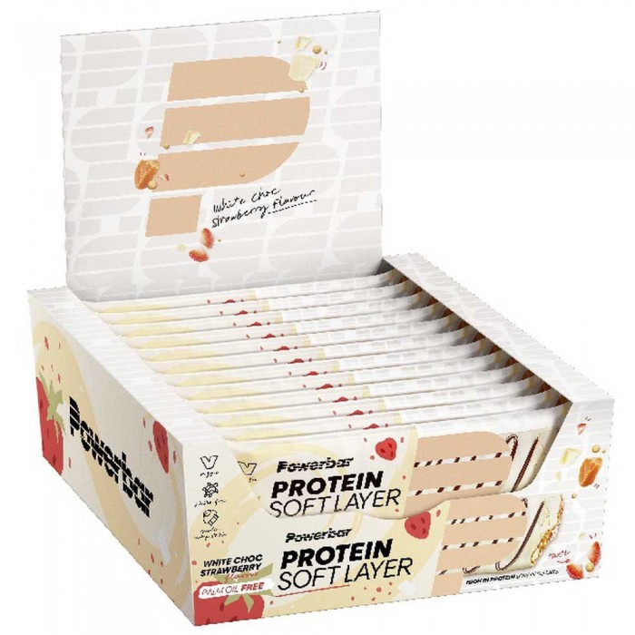 [해외]파워바 단백질 바 상자 프로tein 소프트 레이어 White Choc Strawbwerry 40g 12 단위 14138818176 Red