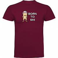 [해외]KRUSKIS 반팔 티셔츠 Born To 스키 5139291787 Dark Red