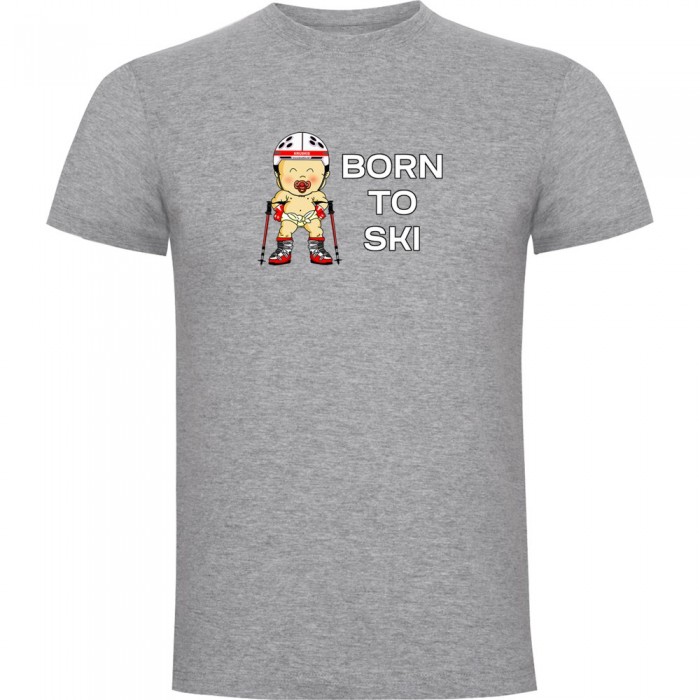 [해외]KRUSKIS 반팔 티셔츠 Born To 스키 5139291789 Heather Grey