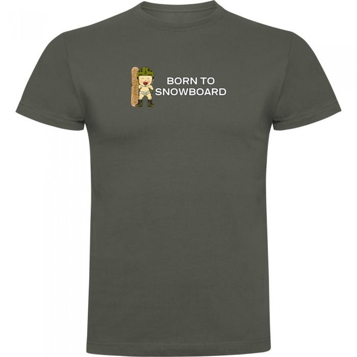 [해외]KRUSKIS 반팔 티셔츠 Born To Snowboard 5139291794 Dark Army Green