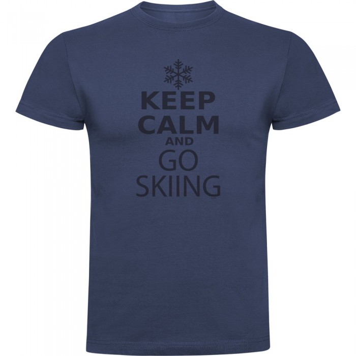 [해외]KRUSKIS 반팔 티셔츠 Keep Calm And Go 스키ing 5139292436 Denim Blue