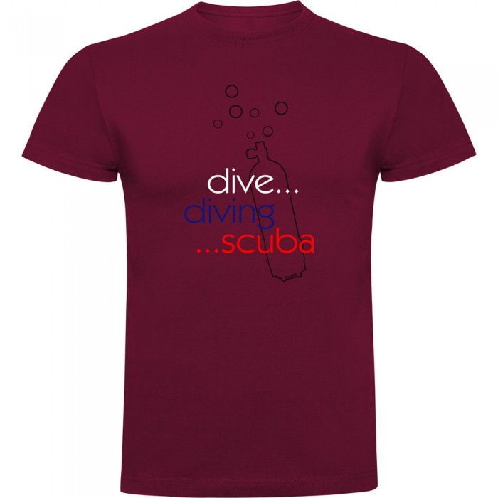 [해외]KRUSKIS 반팔 티셔츠 Dive Diving Scuba 10139291947 Dark Red