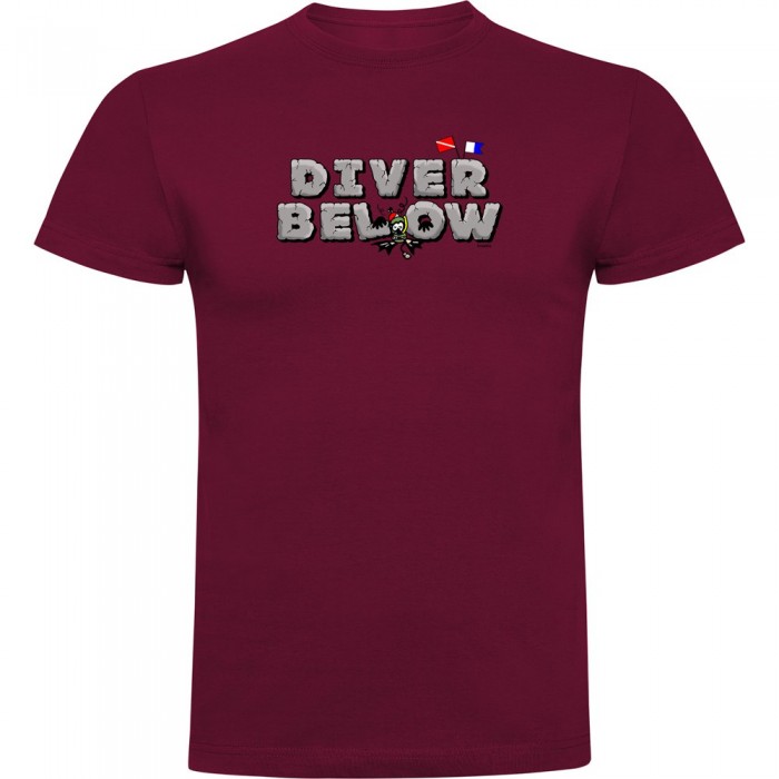 [해외]KRUSKIS Diver Below 반팔 티셔츠 10139291955 Dark Red