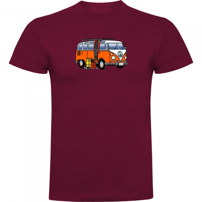 [해외]KRUSKIS Hippie Van Dive 반팔 티셔츠 10139292307 Dark Red