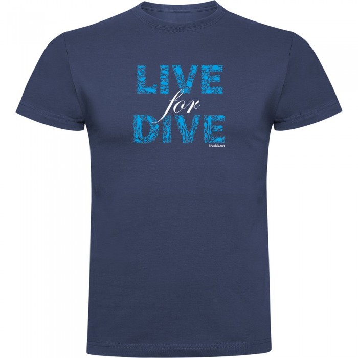 [해외]KRUSKIS 반팔 티셔츠 Live For Dive 10139292504 Denim Blue