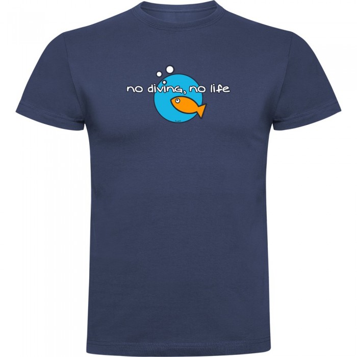 [해외]KRUSKIS No Diving No Life 반팔 티셔츠 10139292616 Denim Blue