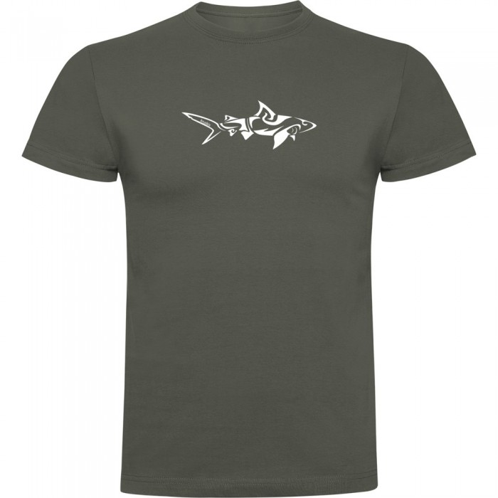 [해외]KRUSKIS 반팔 티셔츠 Shark Tribal 10139292882 Dark Army Green