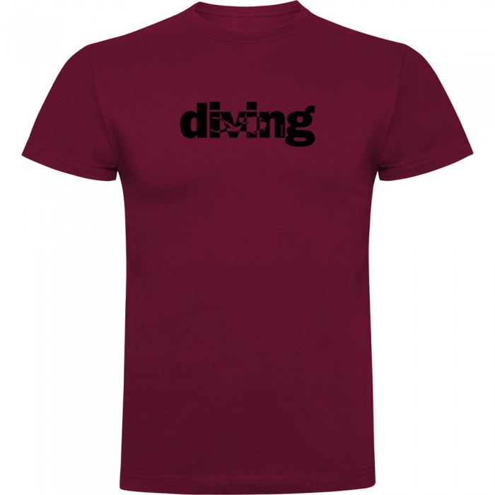[해외]KRUSKIS Word Diving 반팔 티셔츠 10139293263 Dark Red
