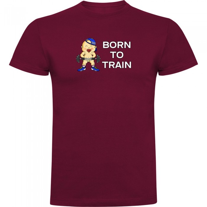 [해외]KRUSKIS Born To Train 반팔 티셔츠 7139291811 Dark Red