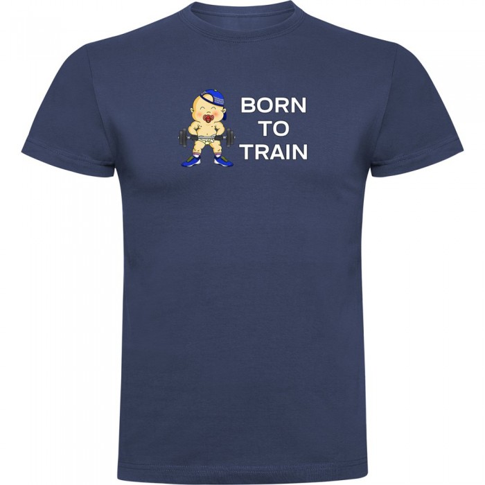 [해외]KRUSKIS Born To Train 반팔 티셔츠 7139291812 Denim Blue