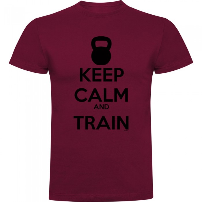 [해외]KRUSKIS Keep Calm And Train 반팔 티셔츠 7139292463 Dark Red