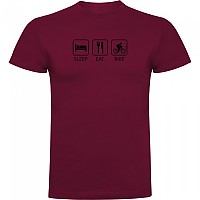 [해외]KRUSKIS Sleep Eat And Bike 반팔 티셔츠 1139292927 Dark Red